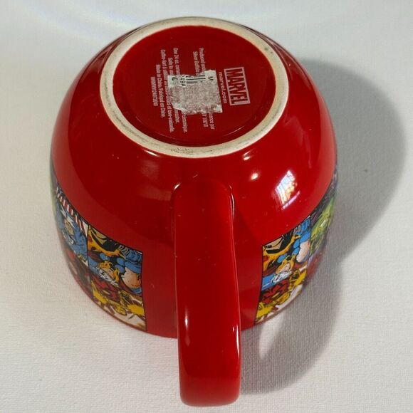Marvel Comics Avengers Mug Disney Ceramic Soup Coffee Cup Red HUGE 24 oz - Picture 4 of 5
